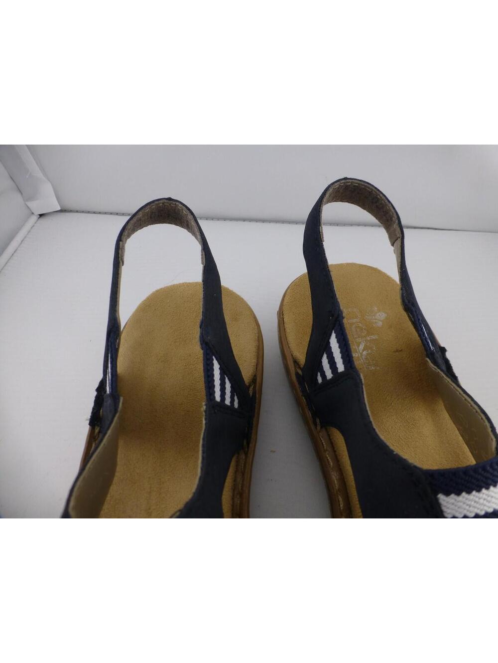 Rieker Antistress Women's Sandals EU 39 UK 6 US 8 Blue White Striped Comfort M3 - Picture 9 of 11